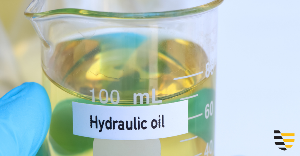 hydraulic oil in beaker